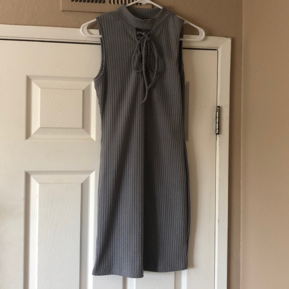 Gray pencil dress
